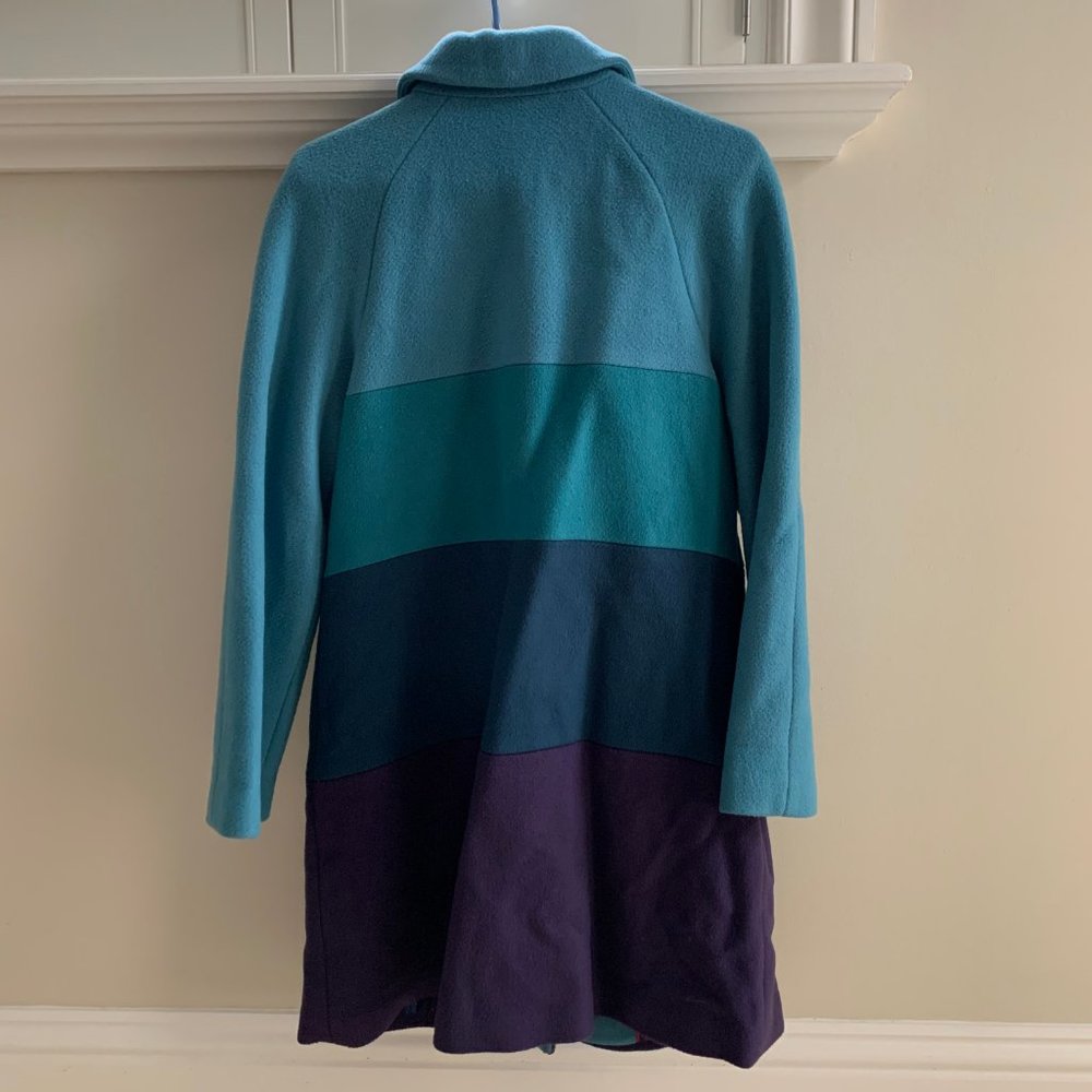 Marc Jacobs Wool Blend Color Block Coat Size M - image 3